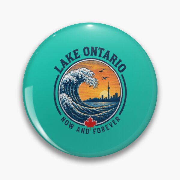 Item preview, Lake Ontario Wave Toronto Skyline Surf Style Canadian Waterfront designed and sold by BearLoveDesign.