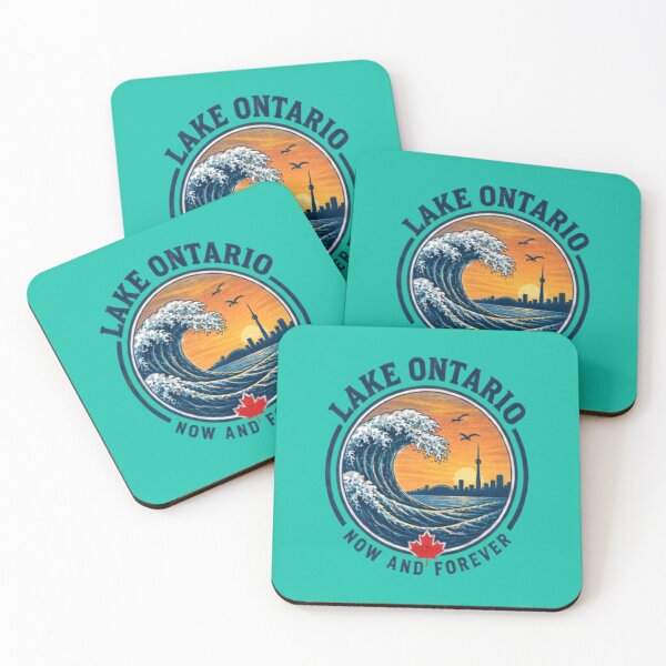 Item preview, Lake Ontario Wave Toronto Skyline Surf Style Canadian Waterfront designed and sold by BearLoveDesign.