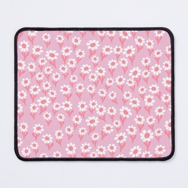 Item preview, Retro Scandi Sunflowers in Tonal Pink and White designed and sold by YesterdayColl.