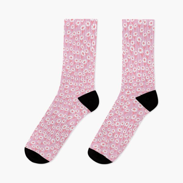 Item preview, Retro Scandi Sunflowers in Tonal Pink and White designed and sold by YesterdayColl.