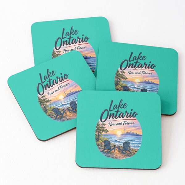 Item preview, ake Ontario Adirondack Chairs Sunset Toronto Skyline Cottage Life designed and sold by BearLoveDesign.