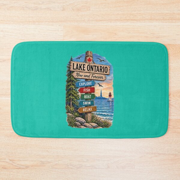 Item preview, Lake Ontario Explore Fish Boat Swim Relax Cottage Country Direction designed and sold by BearLoveDesign.