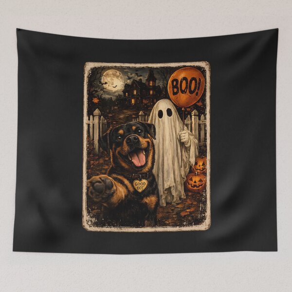 Item preview, Rottweiler Ghost Selfie Shirt, Funny Halloween Boo Dog Tee, Cute Rottweiler Lover Gift designed and sold by greatmar1.