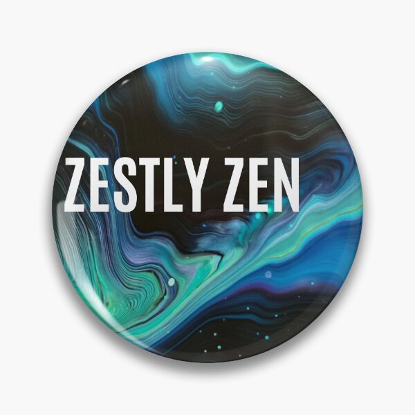Item preview, Zestly Zen Abstract Fluid Acrylic Pour Blue Turquoise Swirl designed and sold by ZestlyStore94.