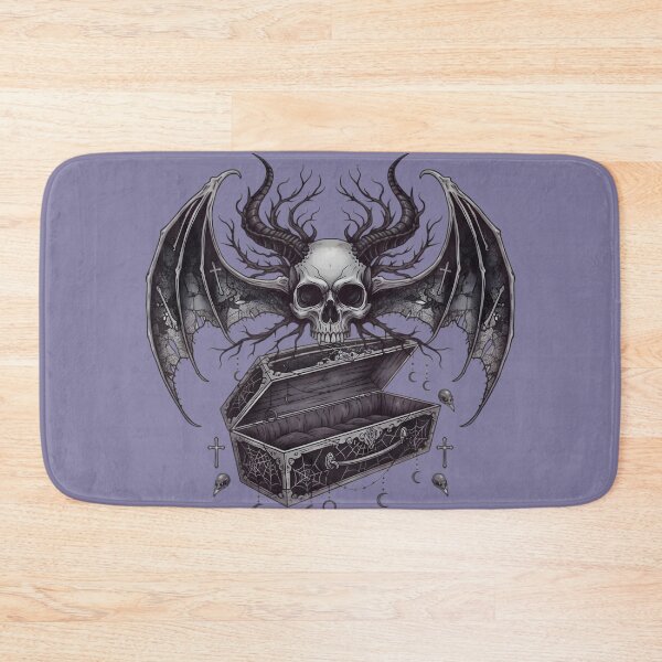 Item preview, Horned Skull Bat Wings Coffin Graphic designed and sold by Exquisite Design Studio „Paculówka”.