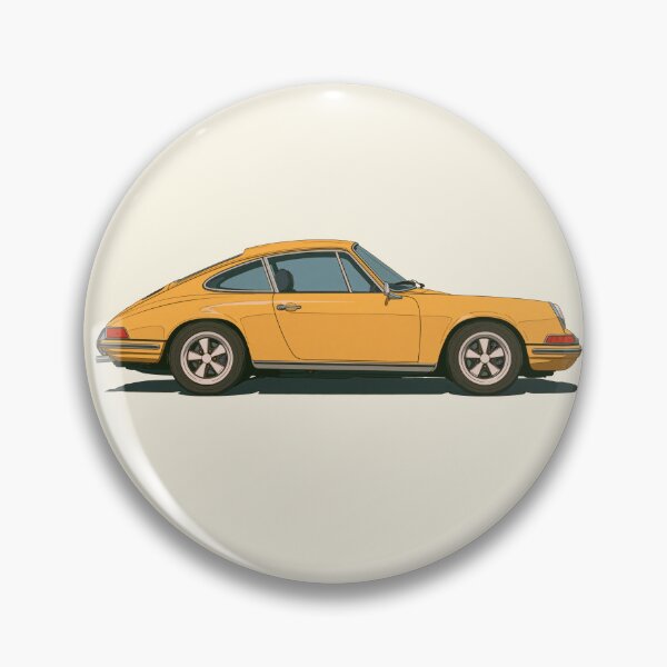 Artikelvorschau, Vintage gelbe Porsche 964 911 Illustration entworfen und verkauft von blackdogshop.