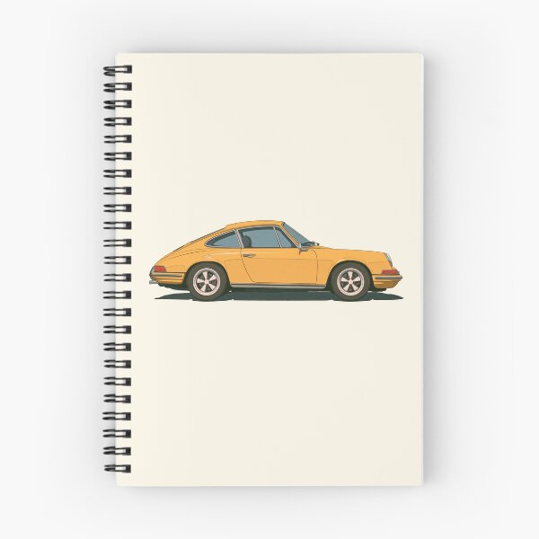 Artikelvorschau, Vintage gelbe Porsche 964 911 Illustration entworfen und verkauft von blackdogshop.