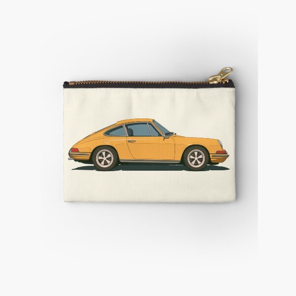 Artikelvorschau, Vintage gelbe Porsche 964 911 Illustration entworfen und verkauft von blackdogshop.