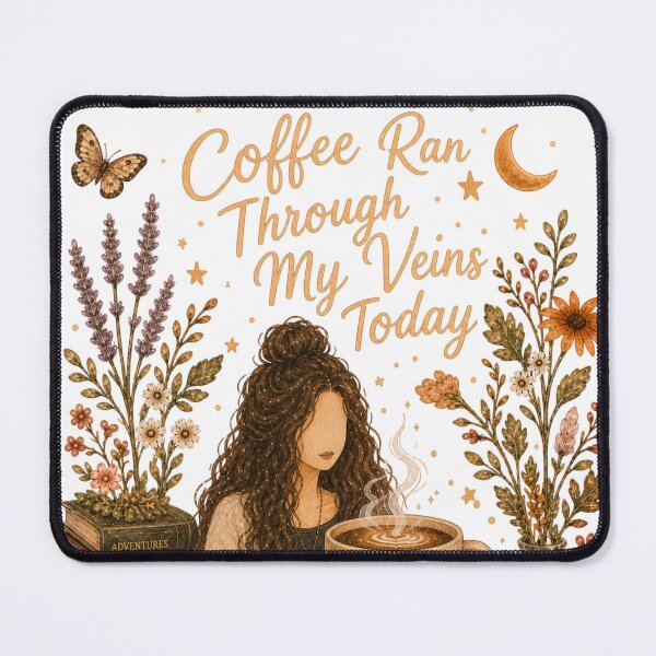 Item preview, Coffee Run Through My Veins Cottagecore Witch designed and sold by JessArty ⭐⭐⭐⭐⭐.