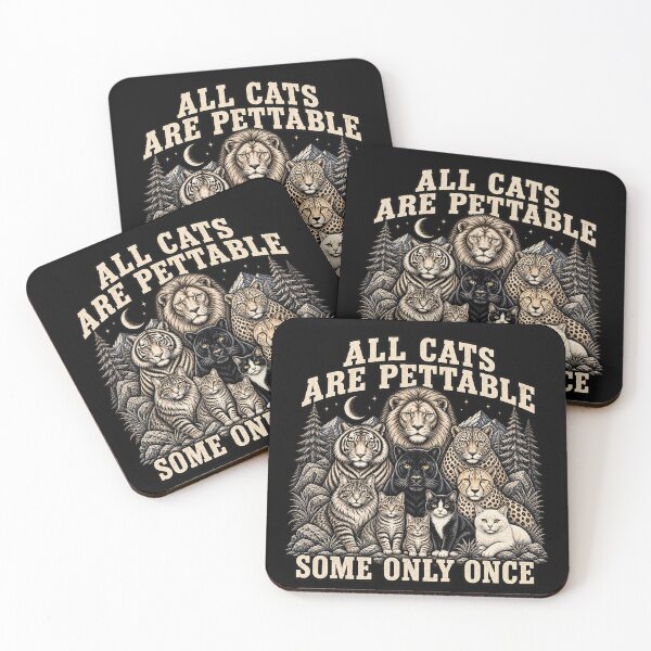 Item preview, All Cats Are Pettable Some Only Once Funny Big Cat Wildlife Lover Humor designed and sold by 76Valeria.
