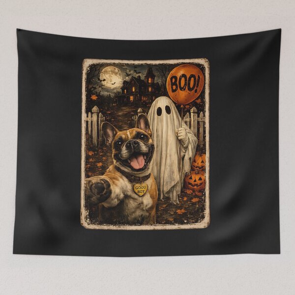Item preview, French Bulldog Ghost Selfie Shirt, Funny Halloween Boo Dog Tee, Cute Frenchie Lover Gift designed and sold by greatmar1.