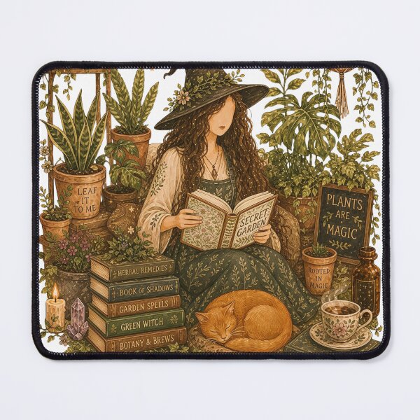Item preview, Cottagecore Witch Reading - Lost In A Good Book designed and sold by JessArty ⭐⭐⭐⭐⭐.