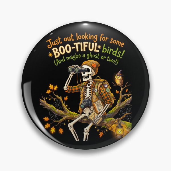 Item preview, Boo-tiful Birds Funny Skeleton Birdwatching Halloween designed and sold by 519xdesign.