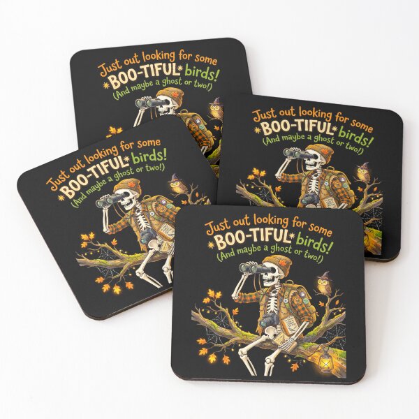 Item preview, Boo-tiful Birds Funny Skeleton Birdwatching Halloween designed and sold by 519xdesign.