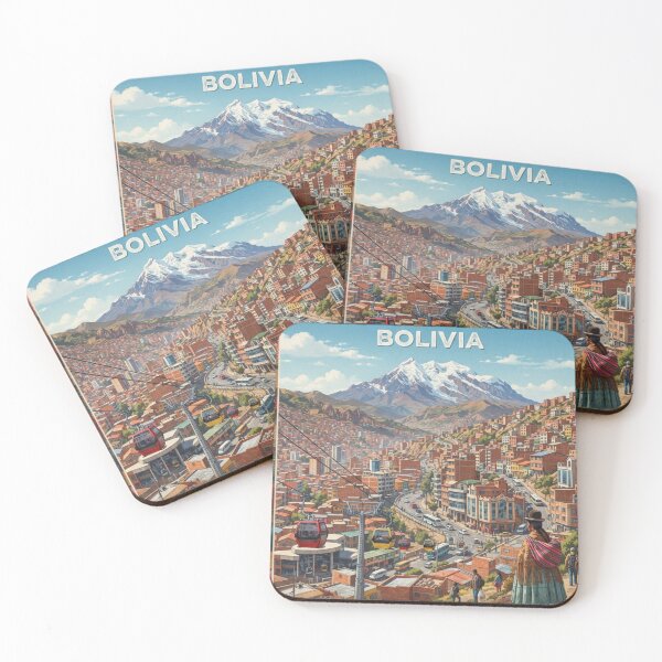 Item preview, La Paz Bolivia Travel Poster – Andes Mountain City Vintage Art designed and sold by ElartedeNoel.