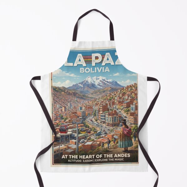 Item preview, Póster turístico de La Paz, Bolivia – Arte vintage de la ciudad andina designed and sold by ElartedeNoel.