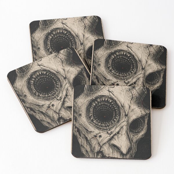 Item preview, Abyssal-Eyed Japanese Demon Skull designed and sold by MouradStudio.