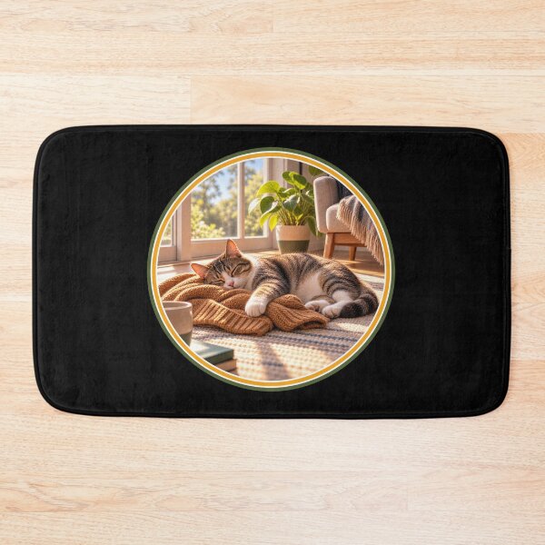 Item preview, The Favorite Spot — Sleeping Cat designed and sold by QuietSpark.