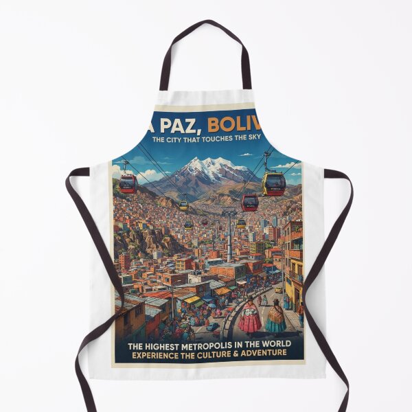 Item preview, Póster turístico de La Paz, Bolivia – Arte vintage de la ciudad andina designed and sold by ElartedeNoel.