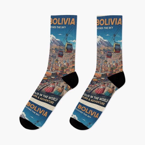 Item preview,  La Paz Bolivia Travel Poster – Andes Mountain City Vintage Art designed and sold by ElartedeNoel.
