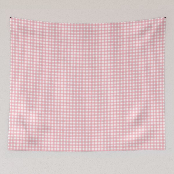 Item preview, Sweet 60s Gingham in White and Petal Pink designed and sold by YesterdayColl.