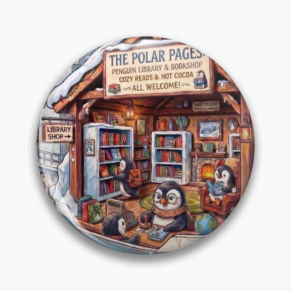 Item preview, Penguin Cartoon Cozy Antartica Research Vessel Whimsical Polar Boat designed and sold by aliyeus.