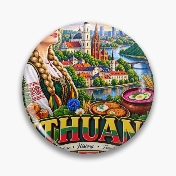 Item preview, Lithuania Heritage Sticker | Lietuva Folk Culture & Nature Sticker designed and sold by alexcorporation.