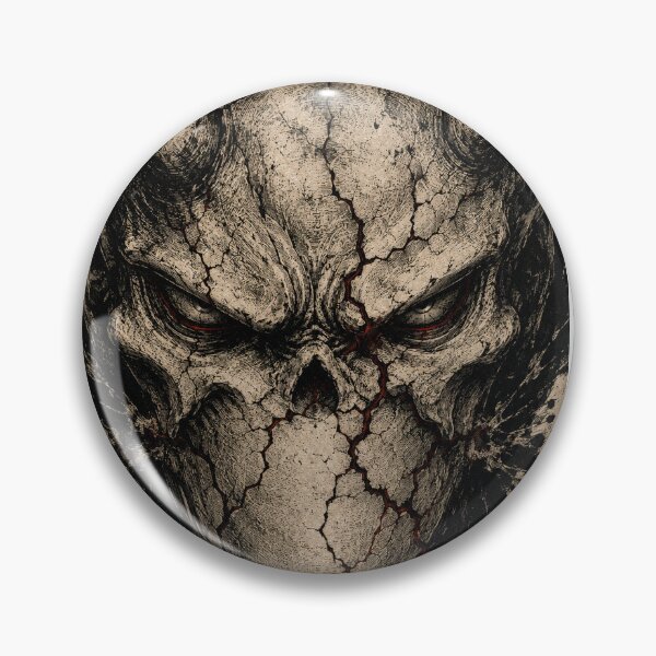 Item preview, Cracked Crimson Oni Skull designed and sold by MouradStudio.
