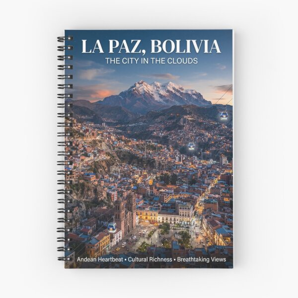 Item preview, La Paz Bolivia Travel Poster – Andes Mountain City Vintage Art designed and sold by ElartedeNoel.