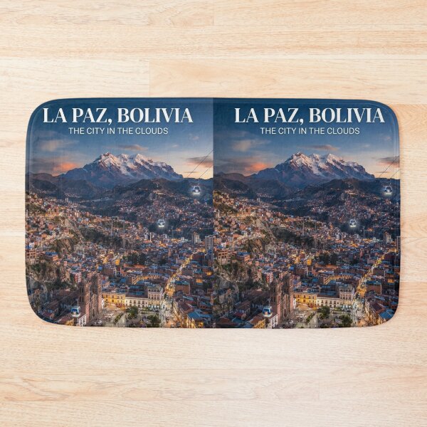 Item preview, La Paz Bolivia Travel Poster – Andes Mountain City Vintage Art designed and sold by ElartedeNoel.