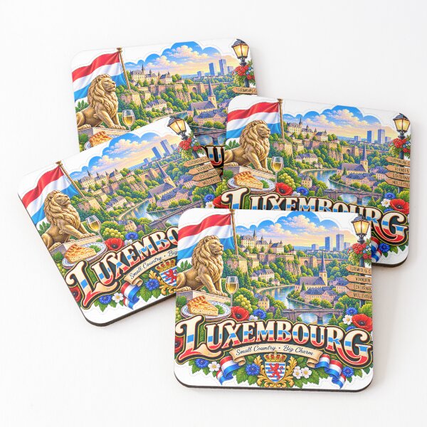 Item preview, Luxembourg Travel Sticker | Small Country Big Charm Lion Crest Sticker designed and sold by alexcorporation.
