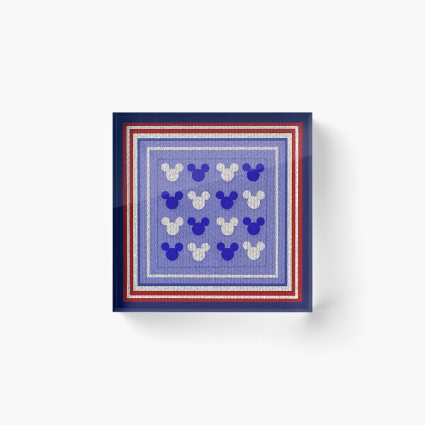 Item preview, Hidden Mickey Quilt in Red White and Blue designed and sold by PrissDodrill-86.