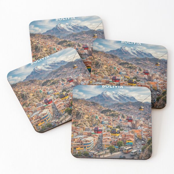 Item preview,  La Paz Bolivia Travel Poster – Andes Mountain City Vintage Art designed and sold by ElartedeNoel.