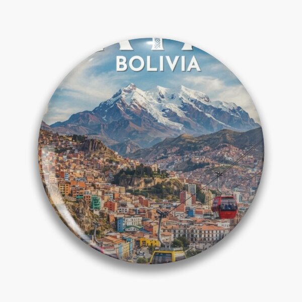 Artikelvorschau, La Paz, Bolivien – Vintage-Kunstwerk einer Andenstadt entworfen und verkauft von ElartedeNoel.