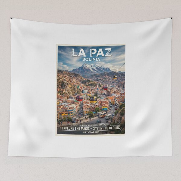 Item preview, Póster turístico de La Paz, Bolivia – Arte vintage de la ciudad andina designed and sold by ElartedeNoel.