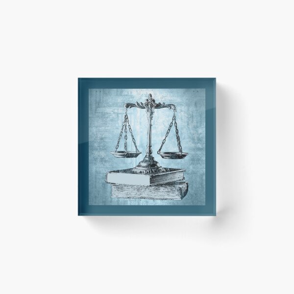 Item preview, Blue Scales of Justice on Law Books designed and sold by Ghoul Enterprises.