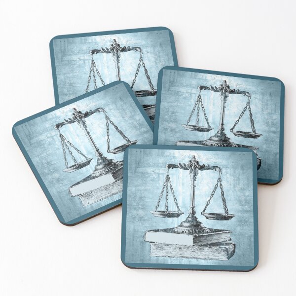 Item preview, Blue Scales of Justice on Law Books designed and sold by Ghoul Enterprises.