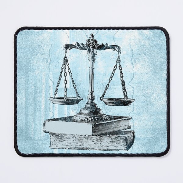 Item preview, Blue Scales of Justice on Law Books designed and sold by Ghoul Enterprises.