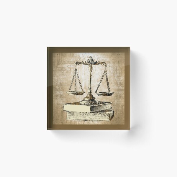 Item preview,  Golden Scales of Justice on Law Books designed and sold by Ghoul Enterprises.