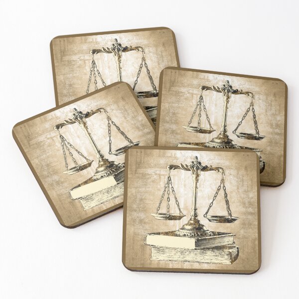 Item preview,  Golden Scales of Justice on Law Books designed and sold by Ghoul Enterprises.