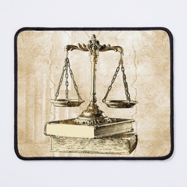 Item preview,  Golden Scales of Justice on Law Books designed and sold by Ghoul Enterprises.