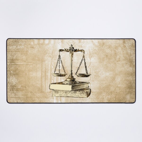 Item preview, Golden Scales of Justice on Law Books designed and sold by Ghoul Enterprises.