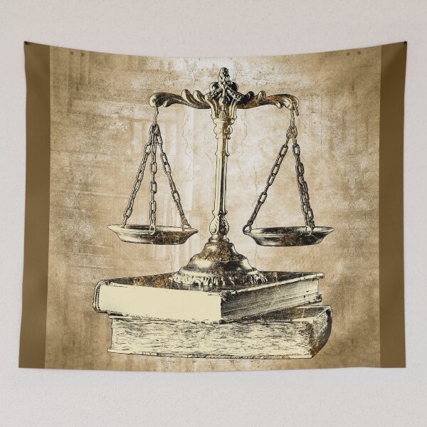 Item preview,  Golden Scales of Justice on Law Books designed and sold by Ghoul Enterprises.