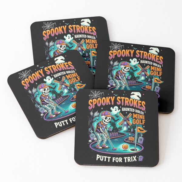 Item preview, Spooky Strokes Haunted Mini Golf Skeleton Halloween designed and sold by 519xdesign.