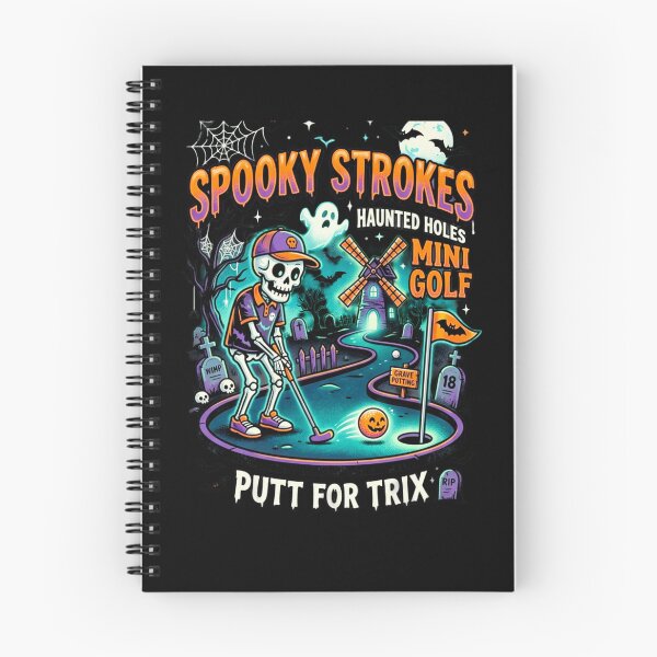 Item preview, Spooky Strokes Haunted Mini Golf Skeleton Halloween designed and sold by 519xdesign.
