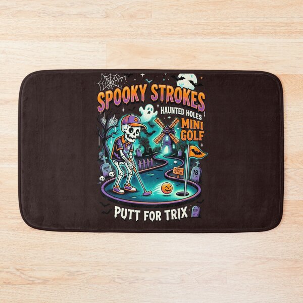 Item preview, Spooky Strokes Haunted Mini Golf Skeleton Halloween designed and sold by 519xdesign.