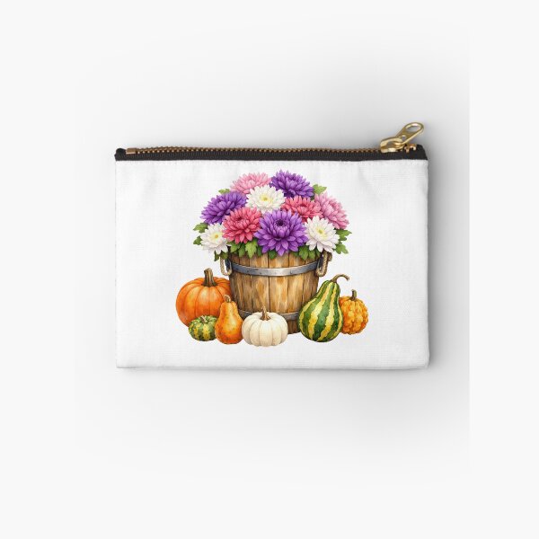Item preview, Watercolor Autumn Chrysanthemum, Pumpkins and Gourds  designed and sold by silviaol.