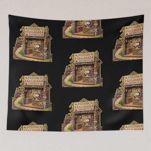 Item preview, Possum Railroad Artifacts Shop | Cute Woodland World | Cozy Train Station designed and sold by aliyeus.