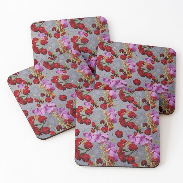 Item preview, Marigold • Rose of Sharon • Honeysuckle Botanical Pattern – Luxury Floral Textile Print designed and sold by LuxuryApparels.
