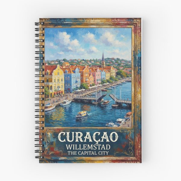 Artikelvorschau, Willemstad Curaçao Reiseposter – Bunter Karibikhafen entworfen und verkauft von ElartedeNoel.